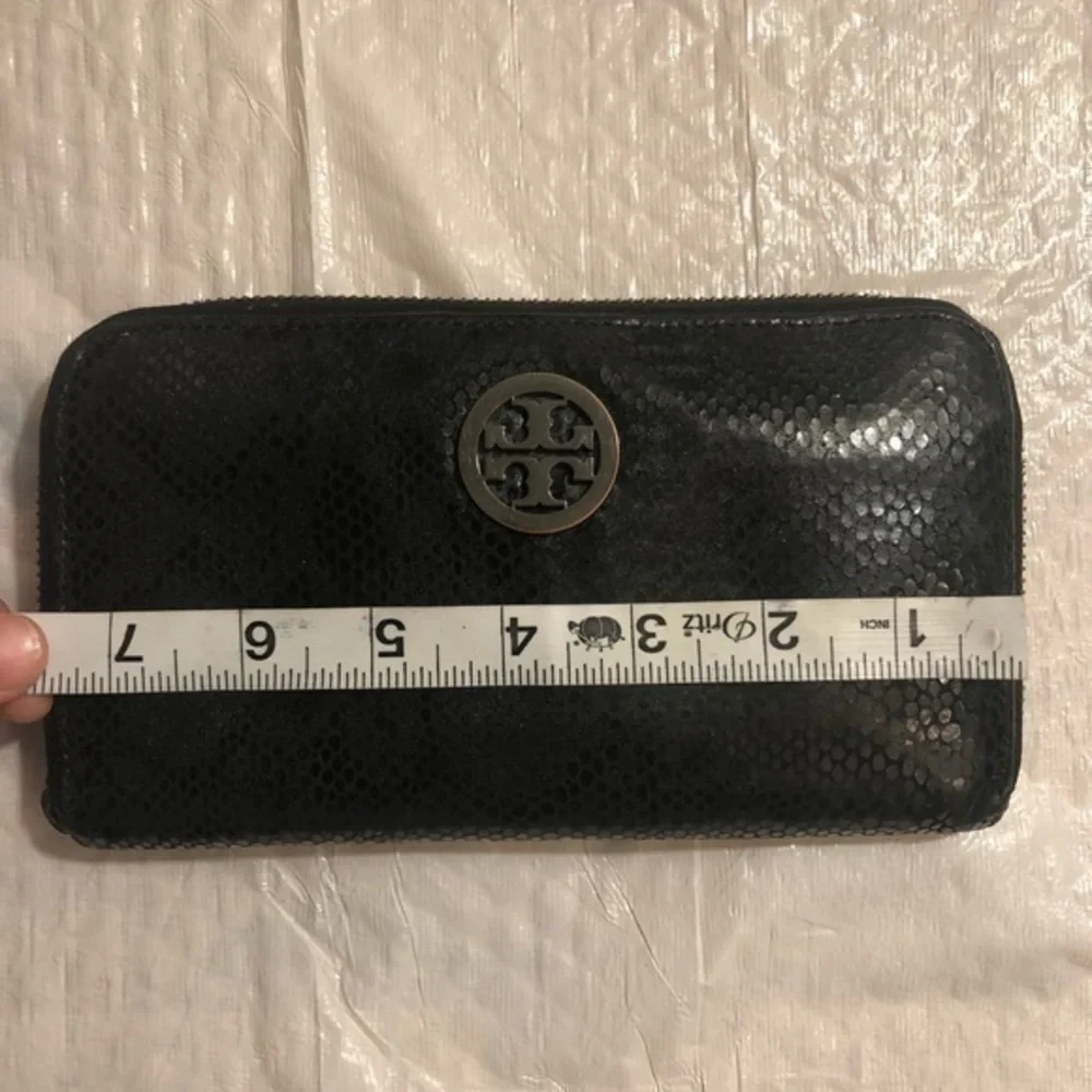 Tory Burch snakeskin embossed clutch wallet